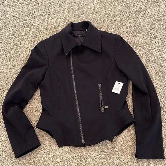 Tahari Moto Kitty Jacket Black - Picture 2 of 11